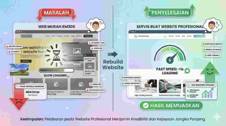 Upah Buat Website: Panduan Harga 2025 & Servis Mana Paling Berbaloi Untuk Bisnes Anda 2